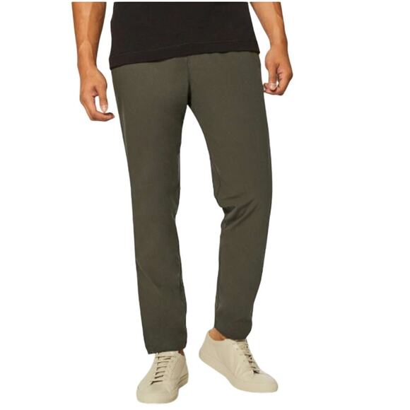 Lululemon 32 Commission Pant Slim Warpstreme Dark Olive Gray Performance - Picture 1 of 10